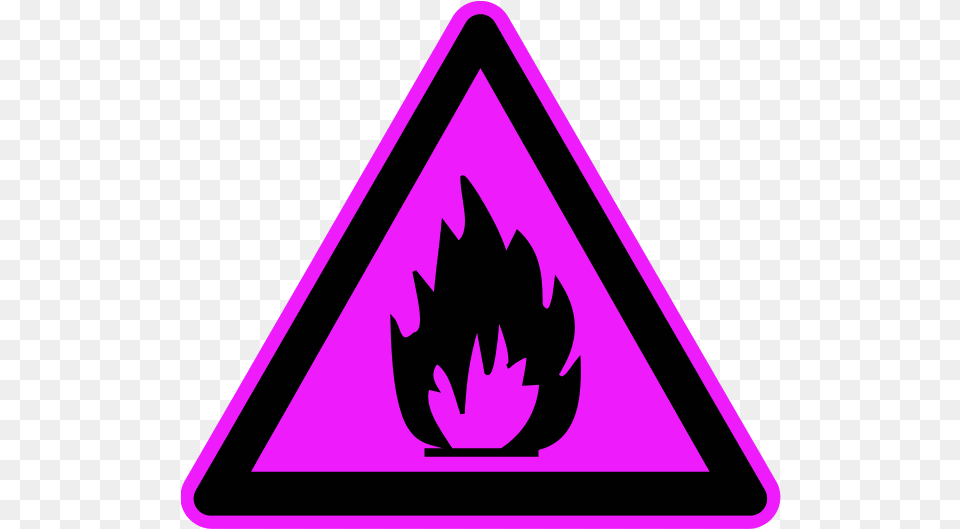 Hazard Sign Images Caution Fire, Symbol, Triangle, Blackboard Free Png