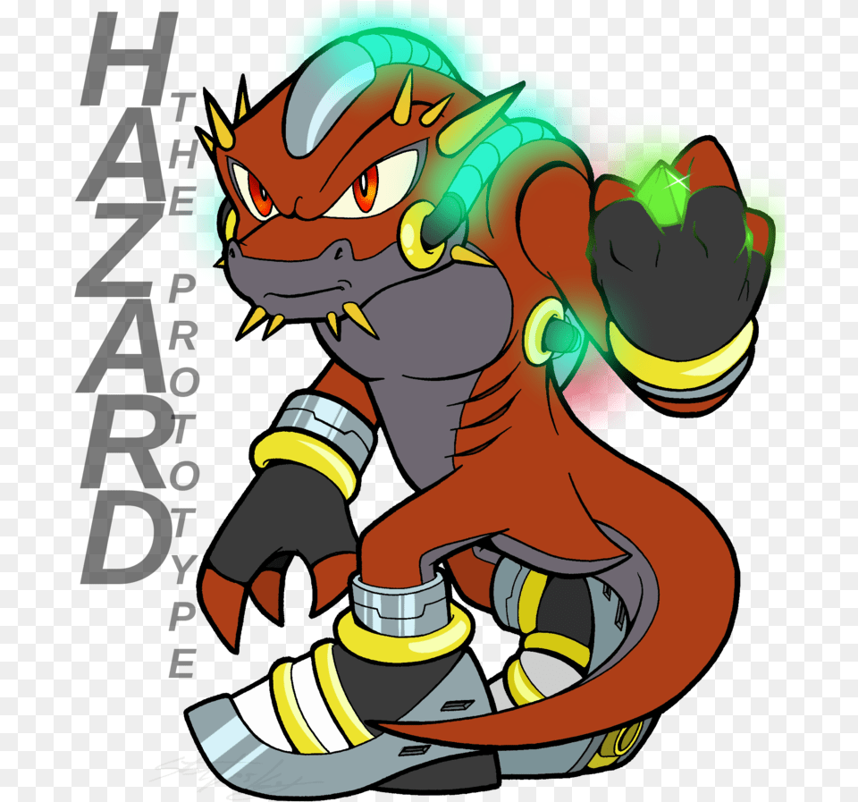 Hazard The Prototype Biolizard Mobian, Baby, Person, Book, Comics Png Image