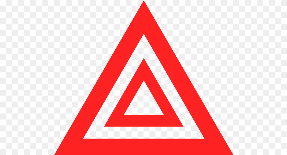 Hazard Warning Light Symbol In Red Sign, Triangle, Dynamite, Weapon Free Transparent Png