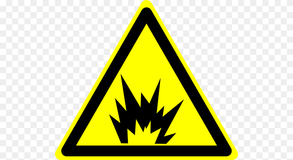 Hazard Warning Sign Explosion Clip Arts, Symbol, Road Sign Free Transparent Png