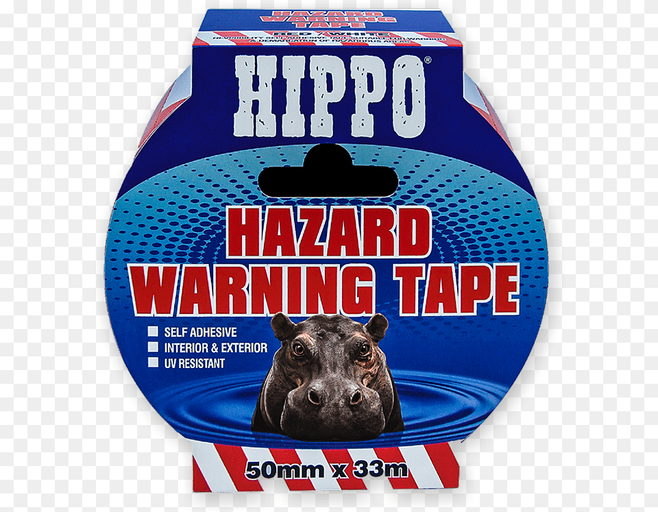 Hazard Warning Tape Hippo Heavy Duty Silver Tape 50mm X 50m, Animal, Canine, Dog, Mammal Free Png Download