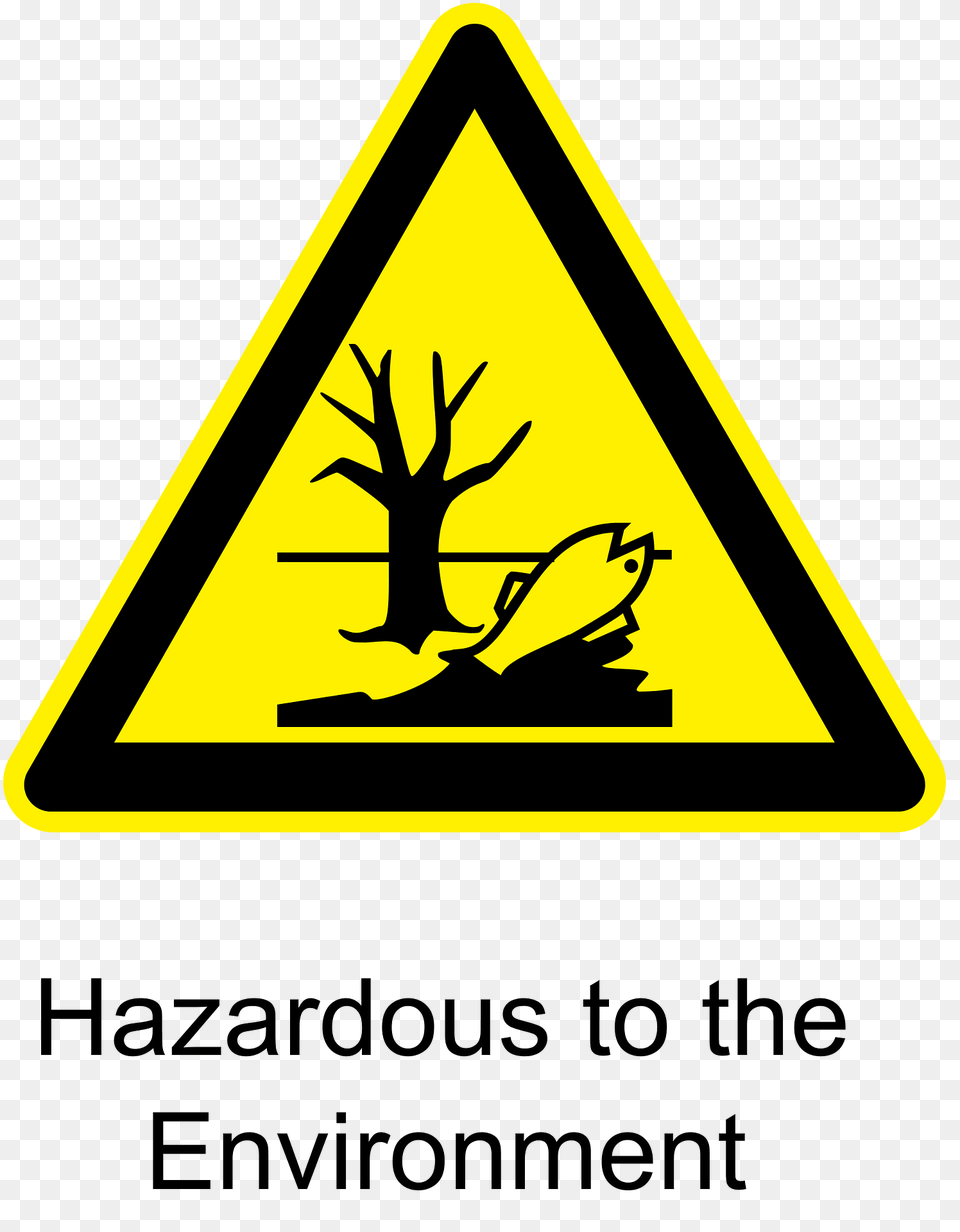 Hazardous To The Environment Warning Sign Clipart, Symbol, Road Sign, Triangle Free Png