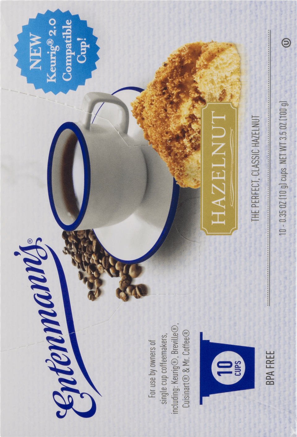 Hazelnut Flavored Coffee K Cups 20 Count, Bread, Food, Cup, Saucer Free Transparent Png