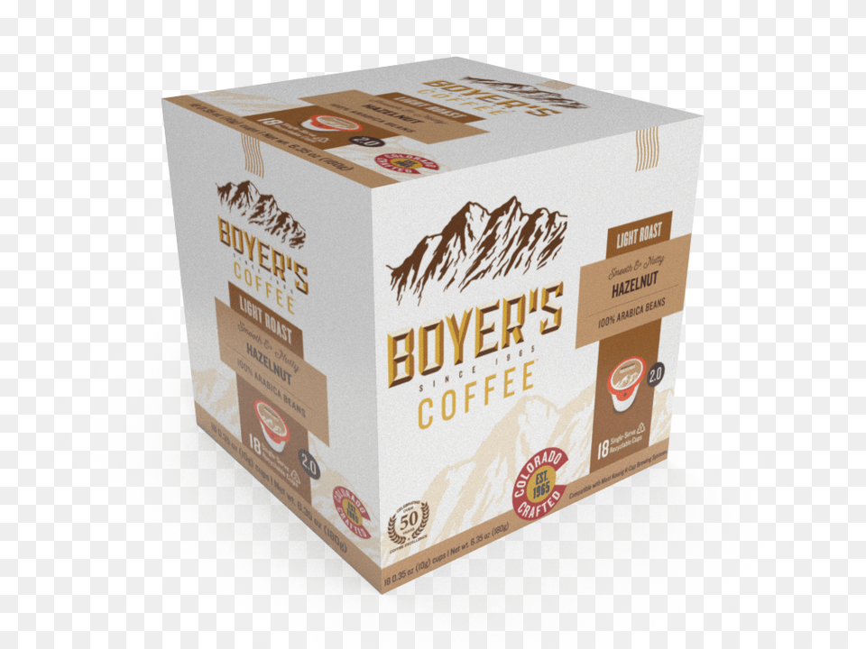 Hazelnut Single Serve Boyer39s Coffee Coffee Ground Butterscotch Toffee, Box, Cardboard, Carton, Package Free Png Download