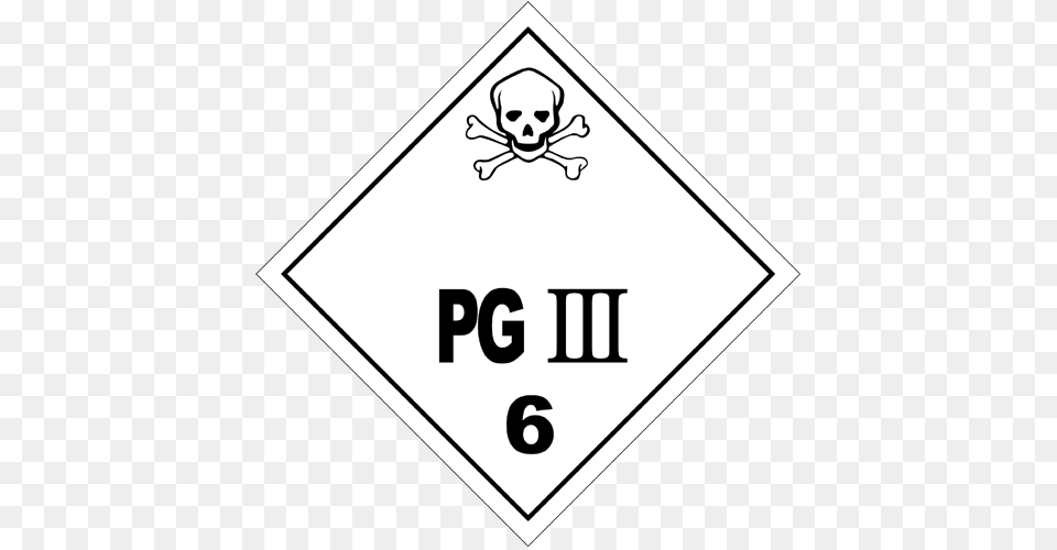Hazmat Class 6 Poison Gas Iii Poison And Infectious Substances, Sign, Symbol, Road Sign, Animal Free Transparent Png