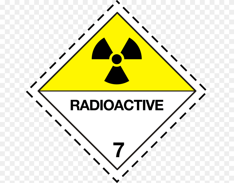 Hazmat Class Radioactive Substances Dangerous Goods Label, Sign, Symbol, Road Sign Free Png