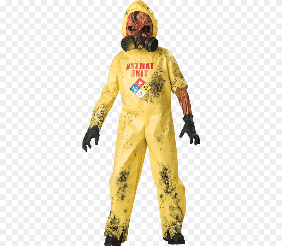 Hazmat Hazard Boy S Costume Hazmat Zombie Costume, Clothing, Coat, Adult, Male Free Transparent Png