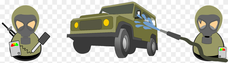 Hazmat Military Car Decontamination Clipart, Person, Face, Head, Machine Free Png Download