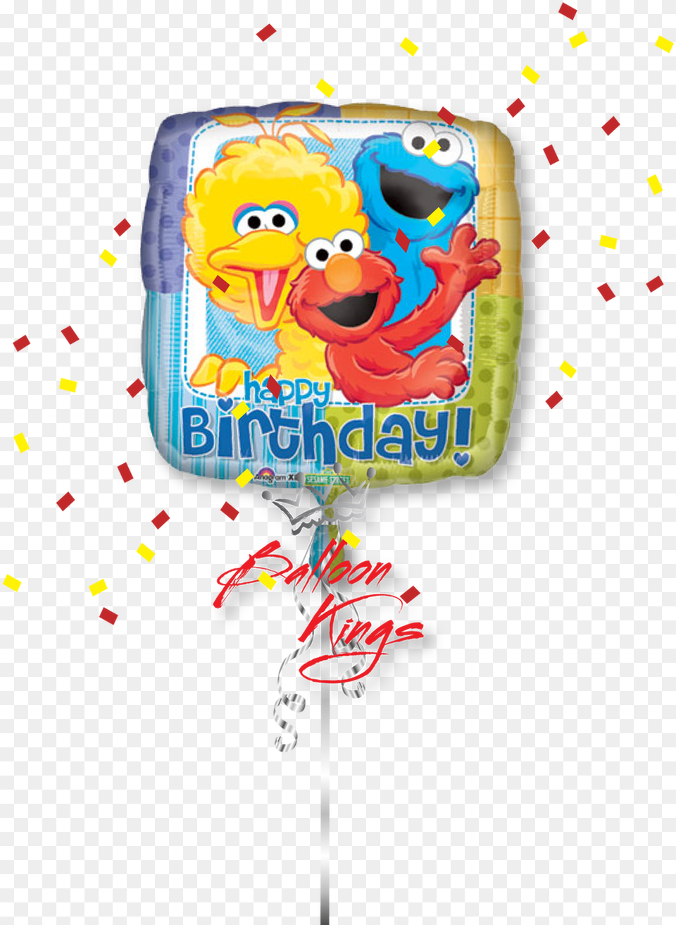 Hb Sesame Street Group Elmo And Big Bird Cookie Monster, Balloon, Food, Sweets, Birthday Cake Free Png