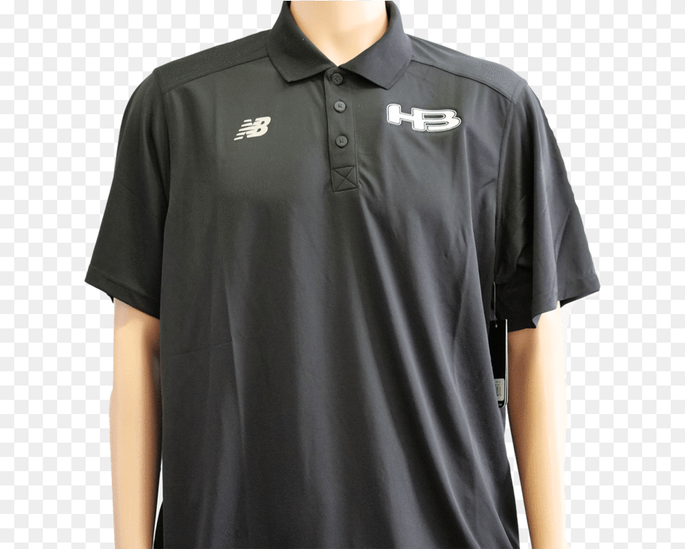 Hb Sports Logo New Balance Black Performance Tech Polo Sportswear, Clothing, Shirt, T-shirt, Sleeve Free Transparent Png