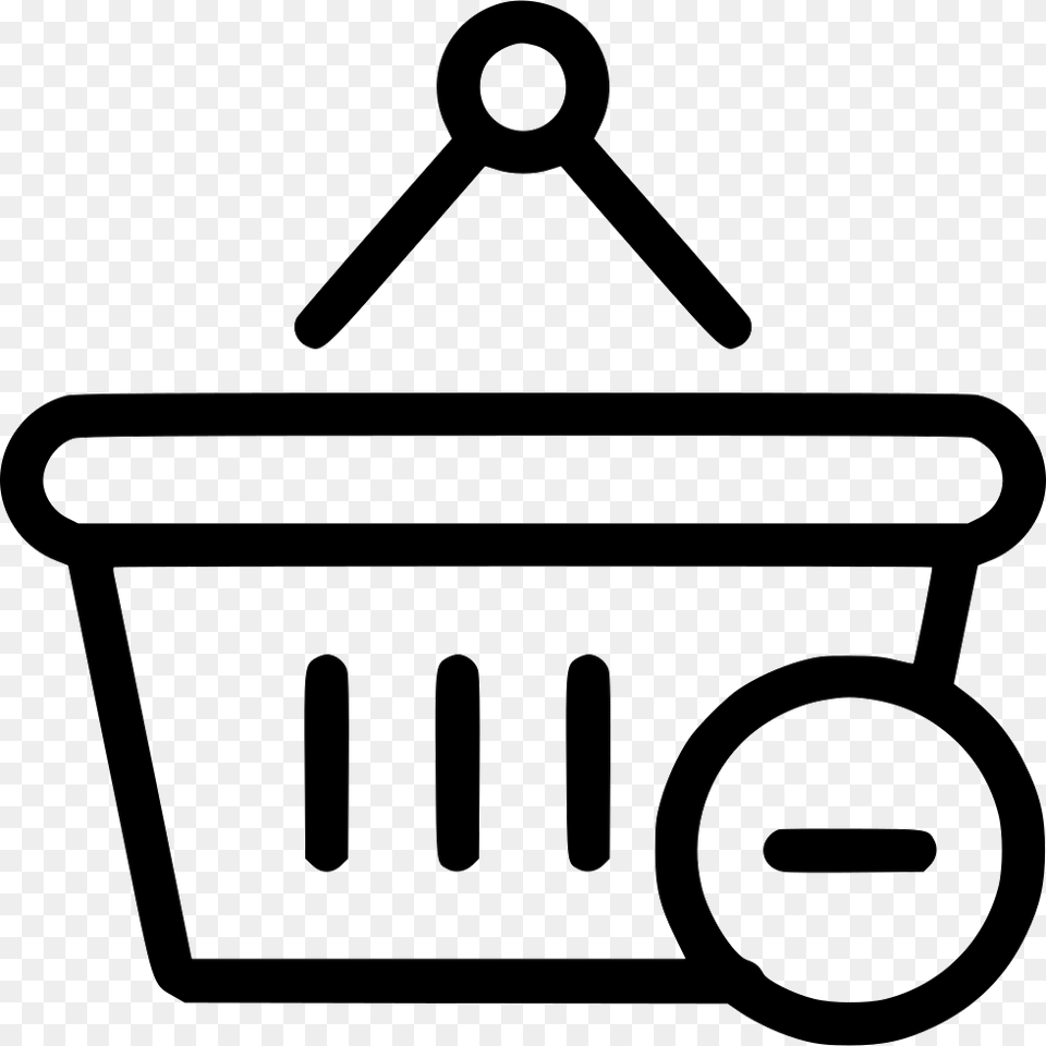 Hbasket Negative Sad Shopping Basket, Stencil, Shopping Basket Png Image