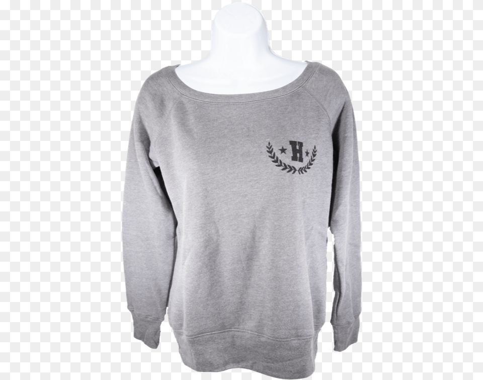 Hbc Grey Sweater, Sweatshirt, Clothing, Knitwear, Long Sleeve Free Transparent Png