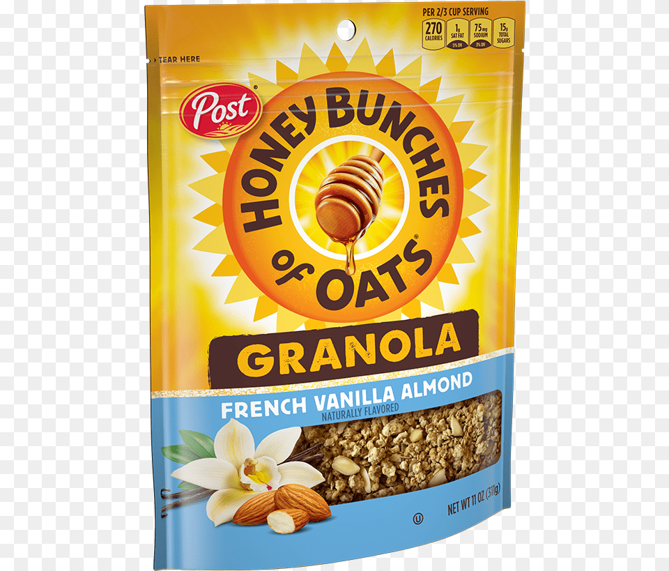 Hbo Granola French Vanilla Almond Product Bag Honey Bunches Of Oats Logo, Advertisement, Food, Grain, Produce Png