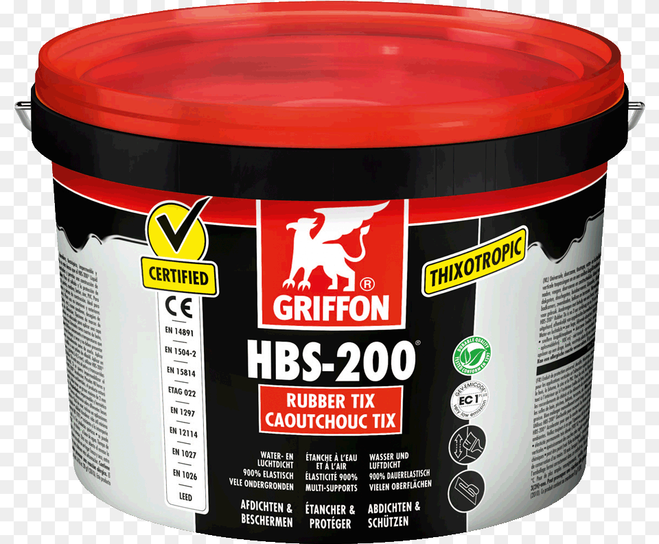 Hbs 200 Rubber Tix Griffon Hbs, Paint Container, Can, Tin Free Png