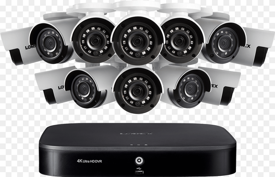 Hd 16 Channel Security System With Twelve 1080p Dk182, Electronics, Machine, Wheel, Camera Png