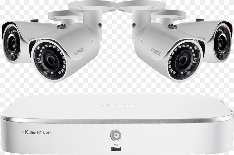 Hd 8 Channel Ip Security System With Four 5mp Cameras Lorex Security Cameras, Electronics, Machine, Wheel, Car Png Image