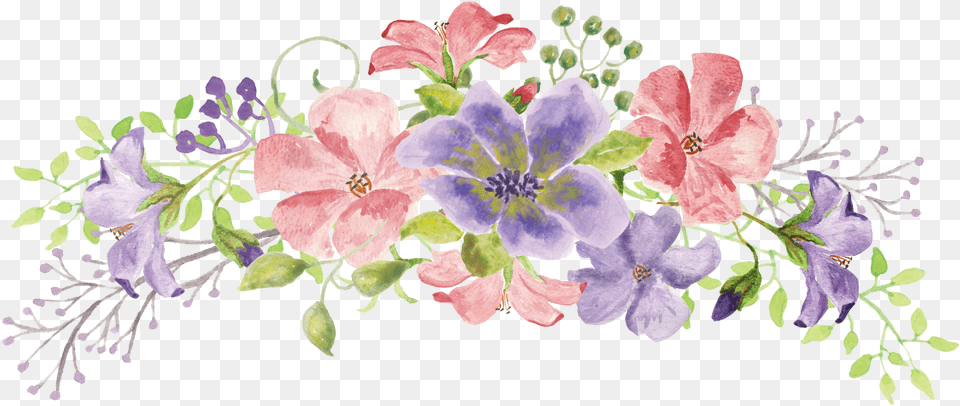Hd Acuarela Flores De Coloridas Flower Swag Clipart, Art, Floral Design, Graphics, Pattern Free Png Download