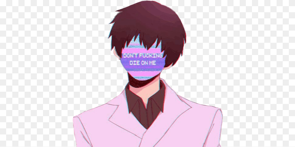 Hd Anime Manga Boy Aestetic Glitch Kawaii Aesthetic Anime Boy Hd, Comics, Book, Clothing, Coat Png Image