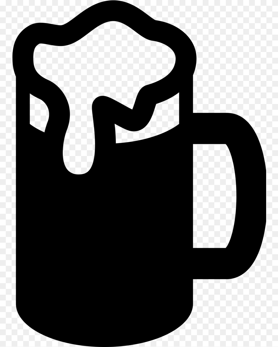 Hd Birthday Party Clipart Beer Mug Silhouette, Gray Free Transparent Png