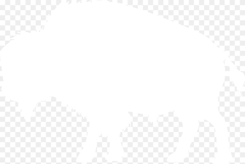 Hd Bison White Transparent Bison Black And White Outline, Animal, Mammal, Wildlife, Buffalo Free Png Download