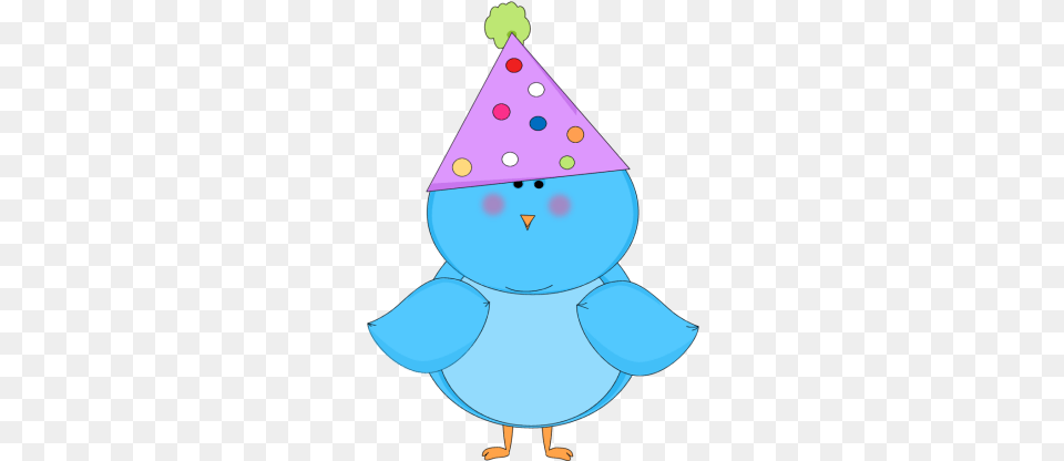 Hd Blue Party Hat Clip Art Birds Birthday Clip Bird With Birthday Hat, Clothing, Nature, Outdoors, Snow Free Transparent Png