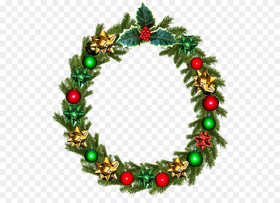 Hd Christmas Wreath Decoration Kerstkrans, Plant Free Png Download