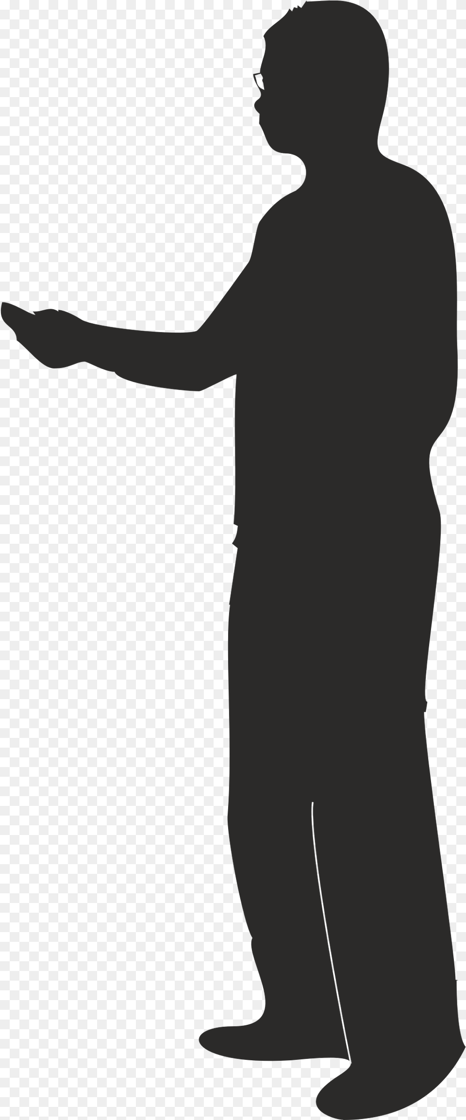 Hd Clipart Silhouette Person Pointing Vector Man Silhouette Outline Png