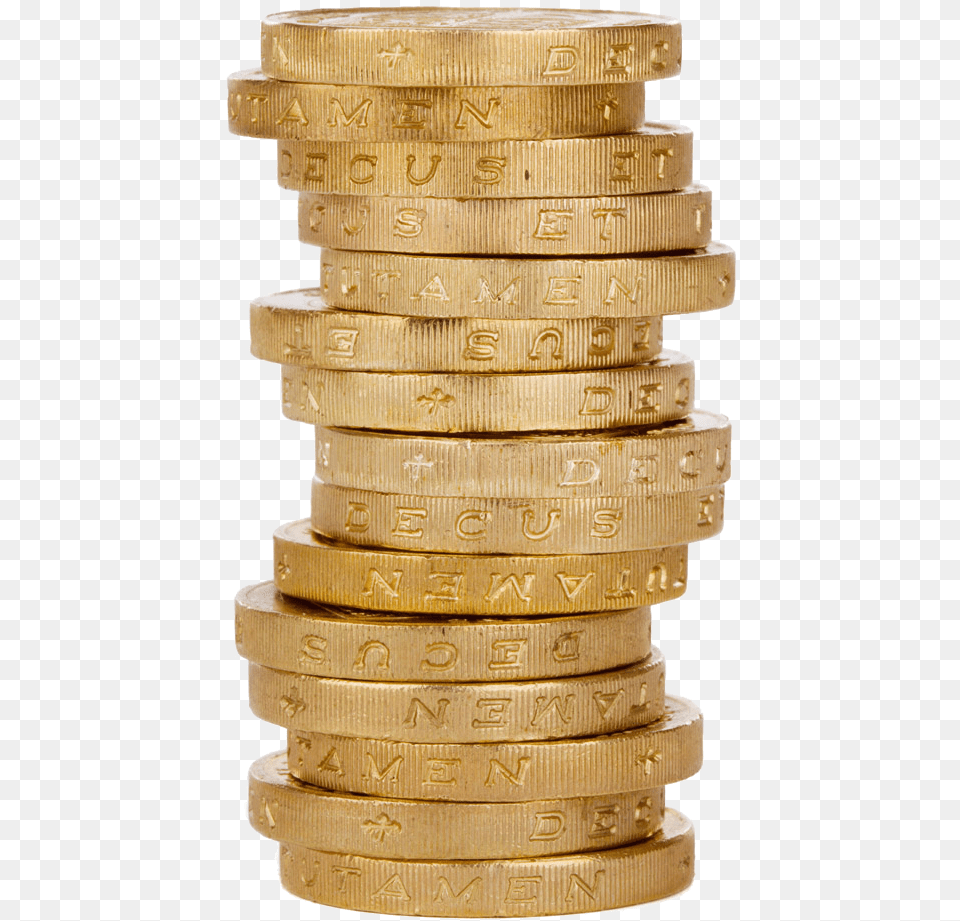Hd Coins Transparent Coinspng Pluspng Stack Of Coins, Gold, Cake, Dessert, Food Png