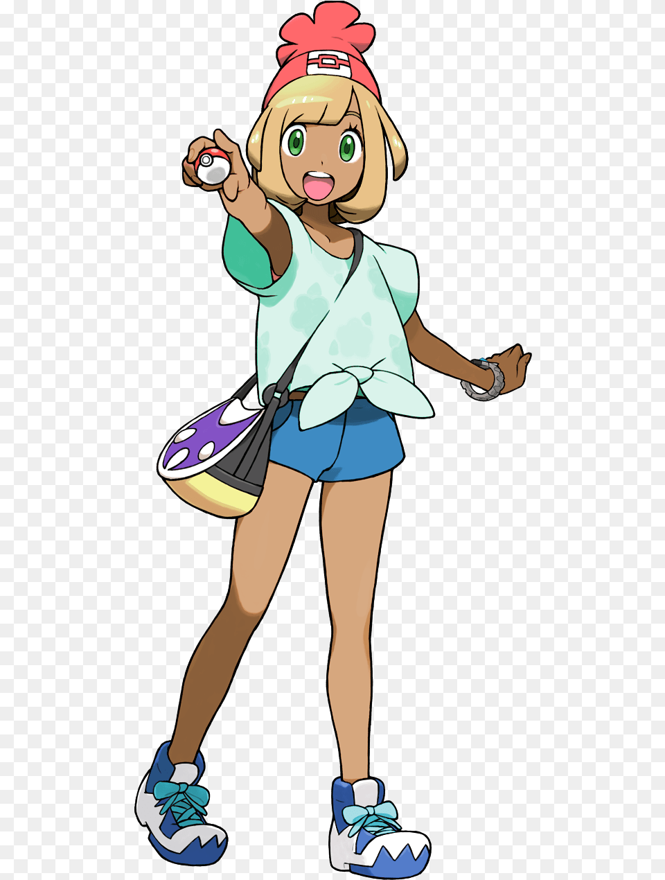 Hd Custom Female Pokemon Trainer Pokemon Alola Female Trainer, Person, Child, Girl, Footwear Png Image