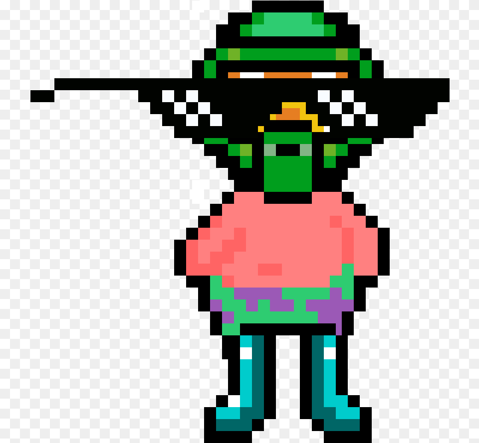 Hd Dope Noob Robloxian Unlimited Pixel Art Patrick Star Free Png Download