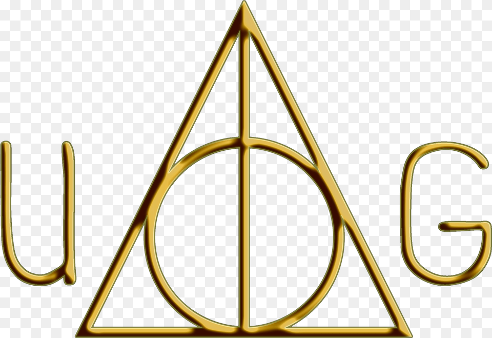 Hd Dumbledoreu0027s Army Deathly Hallows Transparent Deathly Hallows Gold Transparent, Triangle, Accessories Png