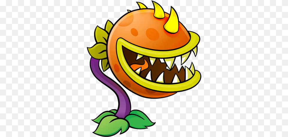 Hd Fire Chomper Pvz2 Plants Vs Zombies Fire, Food, Plant, Produce, Pumpkin Free Png