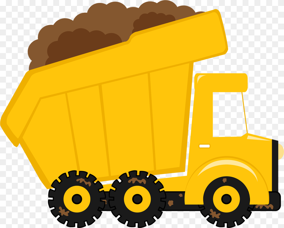 Hd Fire Truck Image Dump Truck Cartoon Clipart Dump Truck, Bulldozer, Machine, Transportation, Vehicle Png