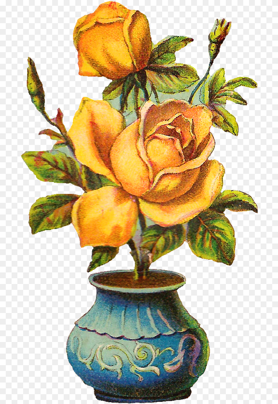 Hd Flowers Pot, Vase, Rose, Pottery, Plant Png Image