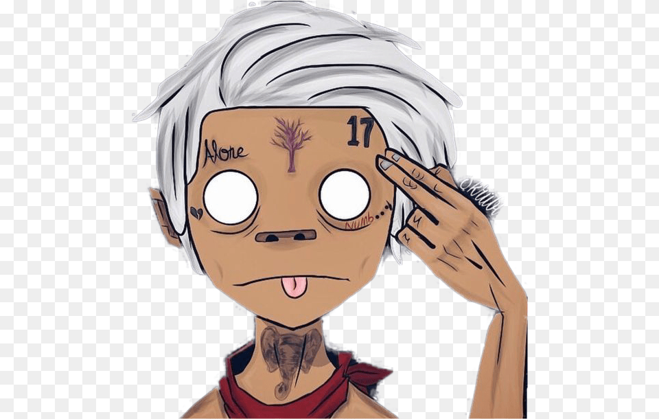 Hd Free Download Xxxtentacion Clipart Xxxtentacion Anime, Book, Comics, Publication, Adult Png