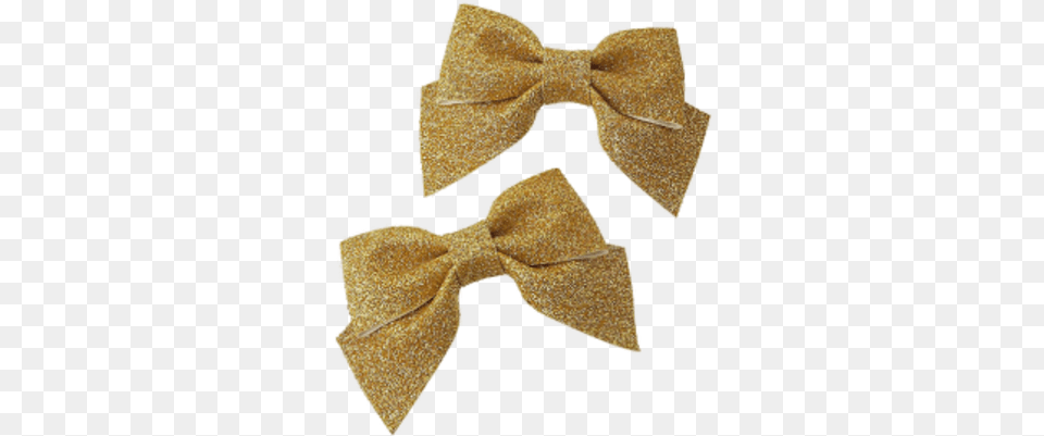 Hd Gold Glitter Bow Transparent Image Transparent Gold Glitter Bow, Accessories, Bow Tie, Formal Wear, Tie Free Png