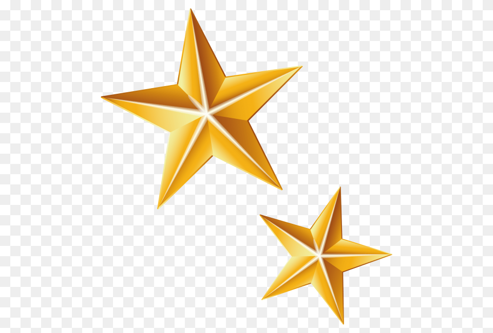 Hd Golden Stars Image Portable Network Graphics, Star Symbol, Symbol, Cross Free Png Download