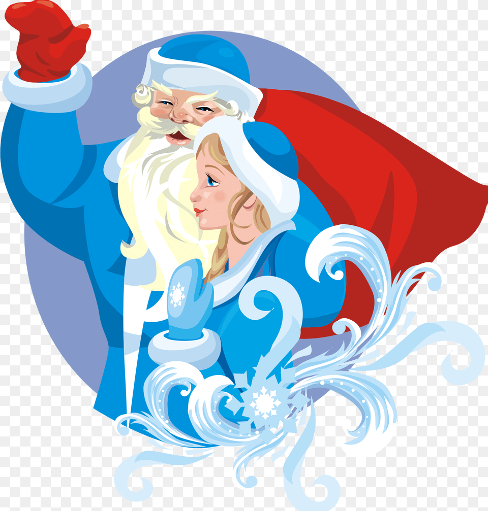 Hd Grandfather Frost And Snow Maiden Wallpapers, Graphics, Art, Person, Adult Png Image