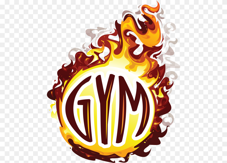 Hd Gym Logo Image Download Basketball Fire Ball, Flame, Person Free Transparent Png