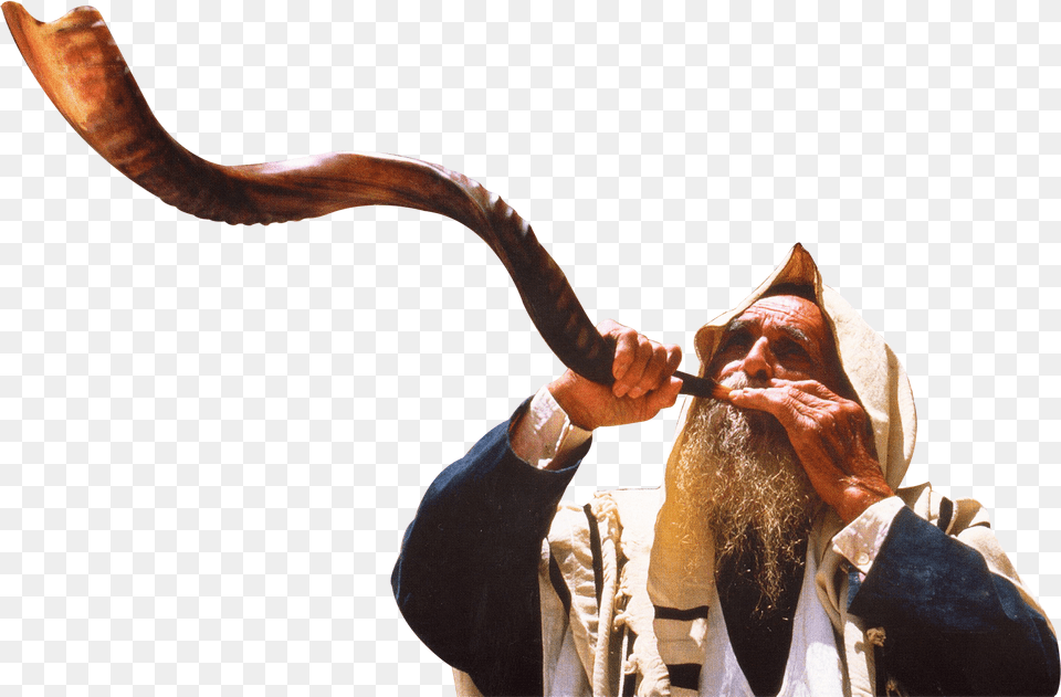 Hd Halleluyah Authentic Natural Long Transparent Background Shofar With Transparent Background, Person, Beard, Face, Head Free Png