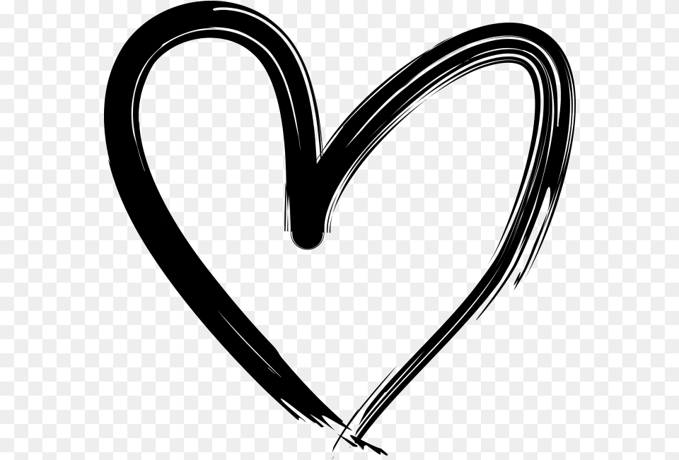 Hd Hand Drawn Heart Hand Drawn Heart Icon, Gray Png Image