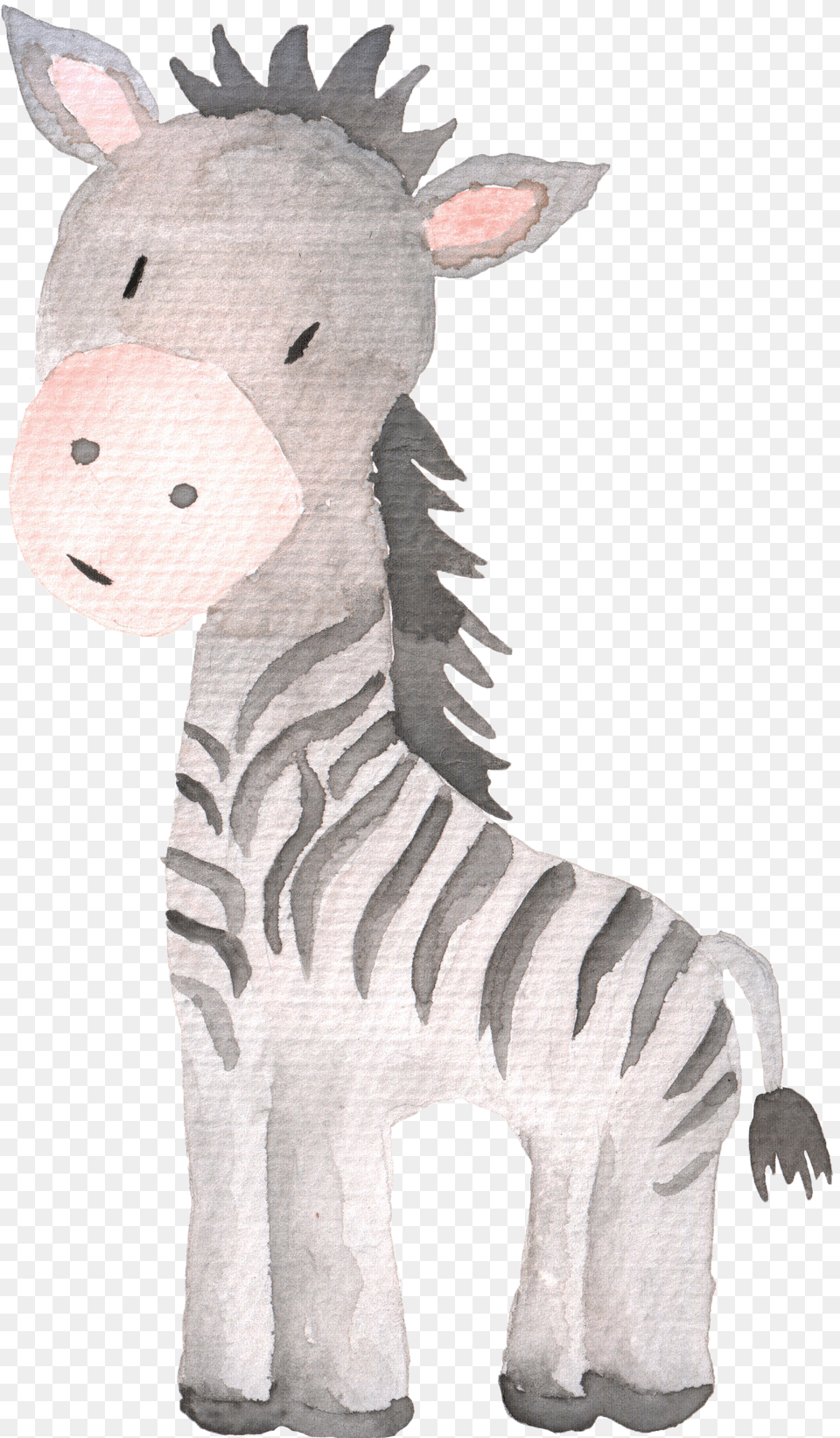 Hd Hand Painted Watercolor Donkey Cartoon Animals Printable Baby Wall Art, Animal, Mammal, Person, Wildlife Free Png Download