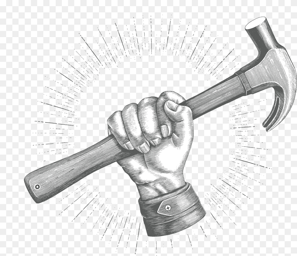 Hd Hands Holding Hammer, Device, Electronics, Hardware, Blade Free Png