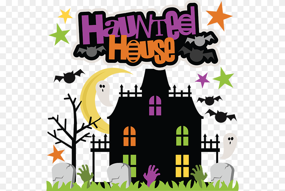 Hd Haunted House Svg Halloween Haunted House Clipart Art, Graphics, Neighborhood, Purple Free Png Download