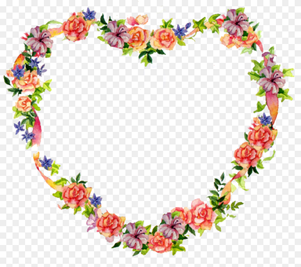 Hd Hearts And Flowers Flower Heart Border, Art, Floral Design, Flower Arrangement, Graphics Free Png