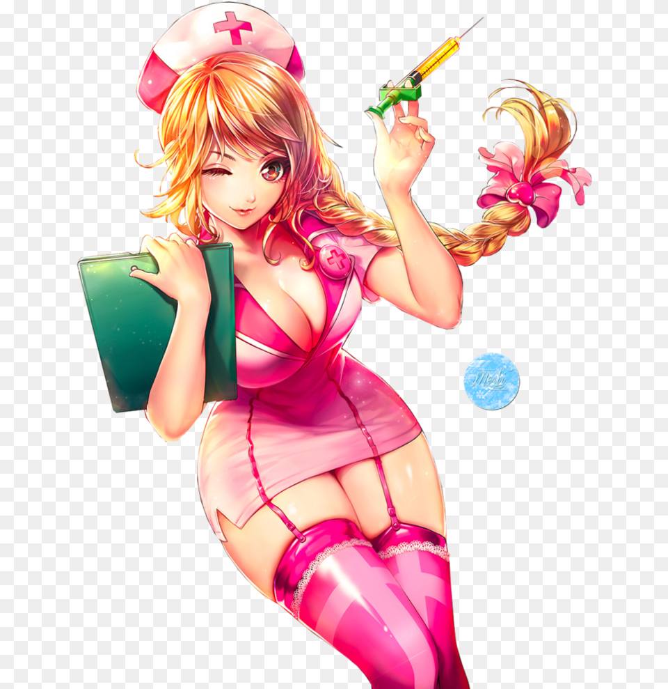 Hd Hot Anime Girl Clip Art Anime Girl Hot Nurse, Book, Clothing, Comics, Costume Free Png Download