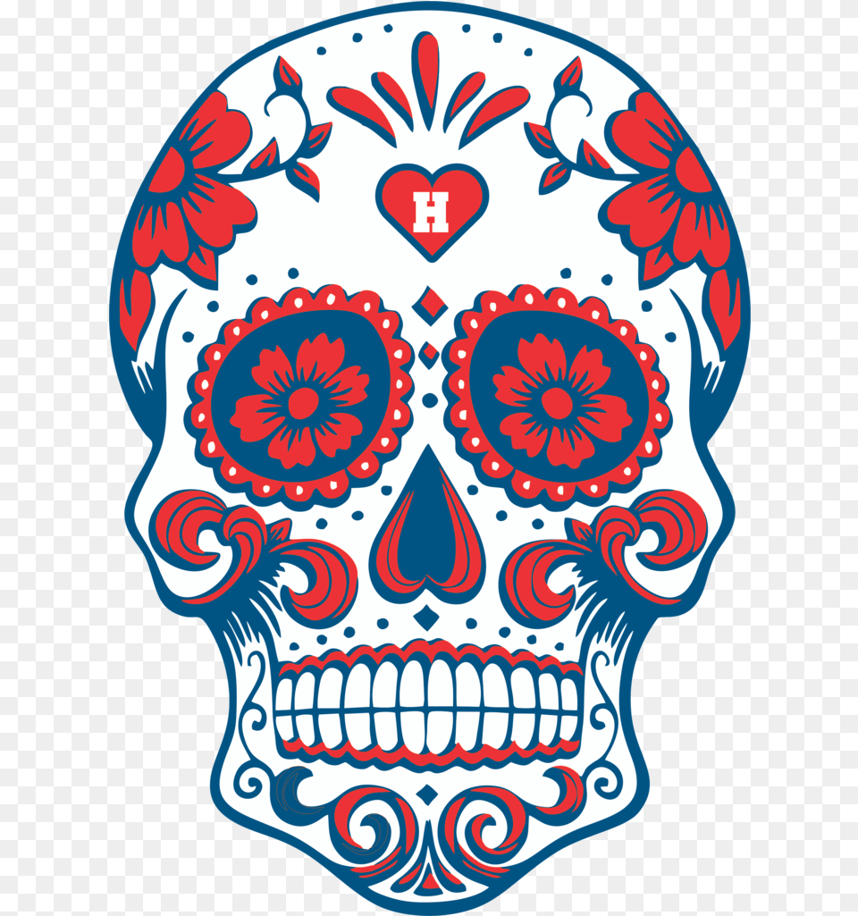 Hd Houston Football Sugar Albb Blanks Sugar Skull Cross Stitch Pattern, Art, Drawing, Graphics, Face Free Png