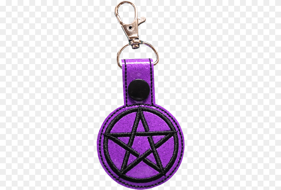 Hd Ith Pentacle Key Fob Water Bottle Transparent Solid, Accessories, Earring, Jewelry, Purple Png Image