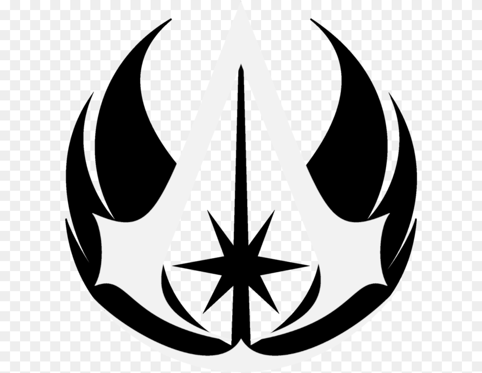 Hd Jedi Order Logo Star Wars The Clone Wars Star Wars Jedi Symbol, Emblem, Stencil Free Png