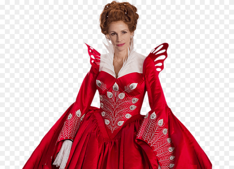 Hd Julia Evil Queen Julia Roberts Transparent Mirror Mirror Julia Roberts Red Dress, Adult, Person, Gown, Formal Wear Free Png